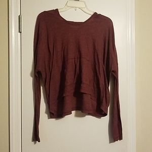 Cropped lightweight thermal shirt